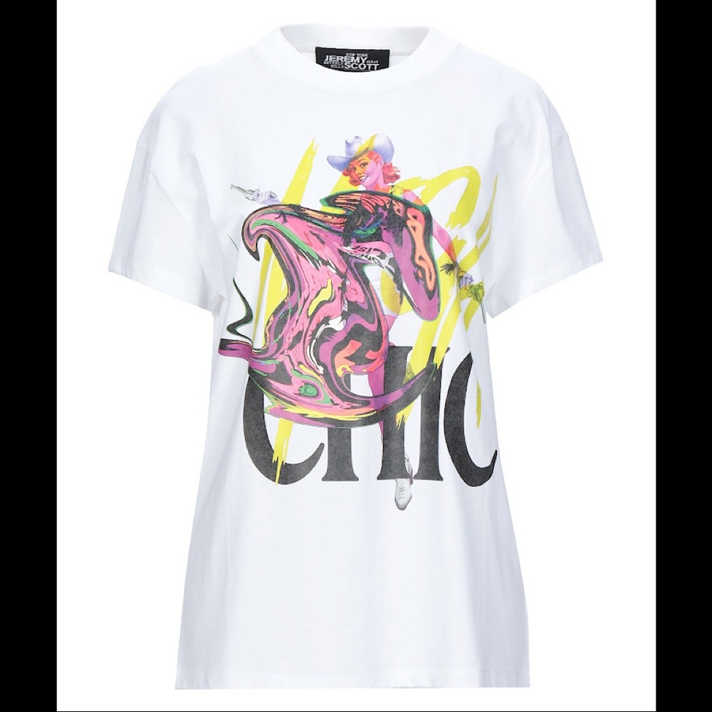 NEW Jeremy Scott Graphic Front and Back Tee